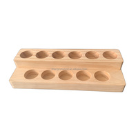 Présentoirs en bois pour huiles essentielles, organisateur cosmétique, porte-bouteille d'huile, Double couche, parfum, aromathérapie, plateau organisateur