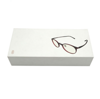 Boîte de rangement pour lunettes en papier avec plateau intégré, boîte d'emballage personnalisée en papier blanc pour lunettes, emballage de vente au détail pour lunettes