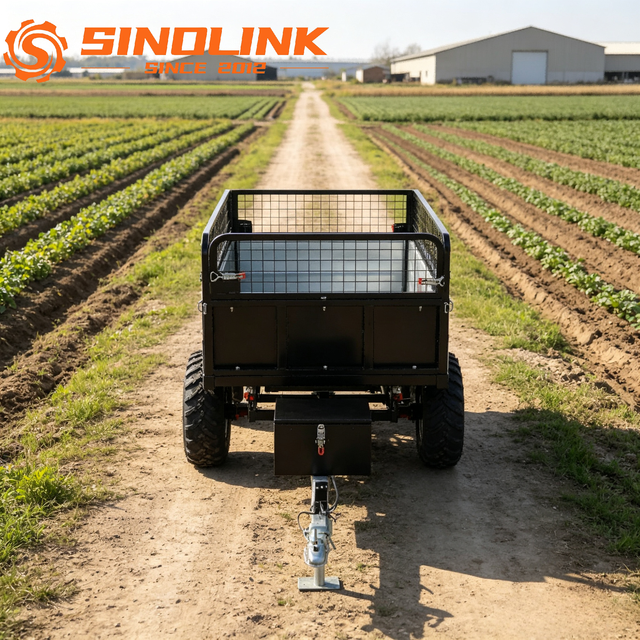 Large 1000kg Payload Capacity Trailer Helps Farmers Move Heavy hay Bales and Feed Across Large Agricultural Lands