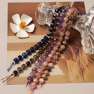 Tự nhiên mặt Rose Quartz rondelle 5x8 mét đá quý hạt saucer DIC bán quý hạt cho DIY đồ trang sức làm hạt - Product Image 4