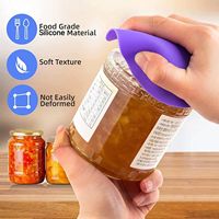 Ouvre-bocal antidérapant en silicone, support de préhension multi-usages, ouvre-bouteille en silicone, sous-verres de cuisine ronds en silicone pour mains faibles