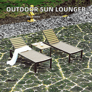 <span class=keywords><strong>Lit</strong></span> <span class=keywords><strong>de</strong></span> soleil d'extérieur moderne en maille respirante à séchage rapide en aluminium avec rotin et métal pour cour, <span class=keywords><strong>jardin</strong></span>, hôtels, patio - Product Image 2