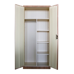 Modern Steel Wardrobe Clothes Cabinet <b>Bedroom</b> <b>Swing</b> 2 Door Locker Hanging Space Saving Durable Hospital & Gym Use - Product Image 3
