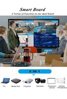 Pizarra Interactiva LCD 4K HD de 110 Pulgadas, Pizarra Inteligente Móvil Plegable con Pantalla Táctil de 20 Puntos y 12 Meses de Garantía