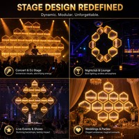 Projecteur LED rétro 200W RGBW CW WW 2-en-1 Hexagonal DMX512 RDM pour scène, wash et stroboscope, événements et fêtes