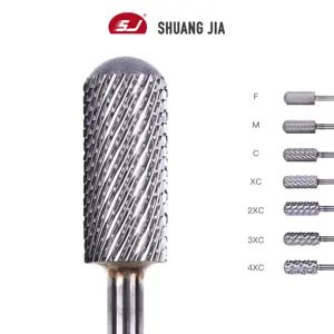 Shuangjia 3/32 ''carbide khoan bit móng tay Gel loại bỏ siêu cắt thùng nhỏ tungsten carbide BUR