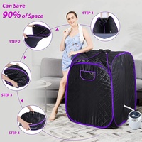 Générateur de vapeur électrique portable moderne 3.0L 1500W pour sauna humide, en acrylique, pliable, avec contrôle par ordinateur, pour bain thérapeutique et détox, avec prise