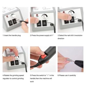 Machine de Perçage d'Ongles Électrique <span class=keywords><strong>Professionnelle</strong></span> Manucure Pédicure à Bas <span class=keywords><strong>Prix</strong></span> et Très Demandée, Lime à Ongles <span class=keywords><strong>Ponceuse</strong></span> Polisseuse Dissolvant de Vernis Gel - Product Image 3