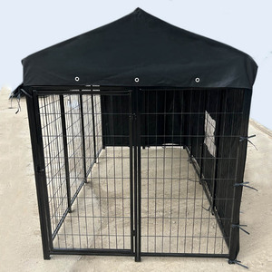 Großer Hundezwinger für den Außenbereich mit 12 Paneelen und Dachabdeckung, Hundegehege, Haustierkäfig, geschweißter Drahtzwinger, Hundehaus, Auslauf, Laufstall - Product Image 3