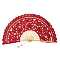 Éventail en dentelle de bambou, accessoires de photographie de mariage, éventails pliants pour la danse, style chinois, cadeau, décoration de fête