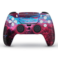 Coque de protection intégrale en vinyle PVC antidérapant pour manette PS5, compatible PlayStation 5/Slim/Pro, avec autocollants pour pavé tactile