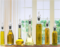 Verseur de bouteille à clapet en acier 304, bec verseur hermétique pour bouteilles d'huile d'olive, de sauce et de vin de cuisine