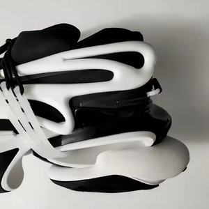 High Quality Genuine <b>Leather</b> Mesh Lace Up Flexible Anti Slip Breathable Designer Sneakers Men Fashion Trend <b>Basketball</b> Shoes - Product Image 3