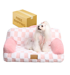 Sofá cama ortopédico de felpa de lujo para mascotas, cubierta extraíble lavable a máquina, diseño suave y bonito, envío gratis - Product Image 1