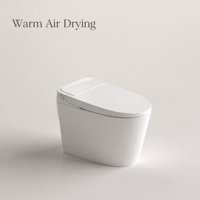 Bidet intégré avec siège chauffant automatique, toilette intelligente avec lavage arrière, lavage avant, sécheur d'air et télécommande