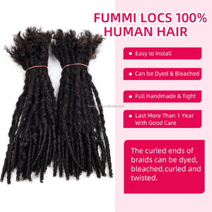 Anna 0.3-1.0 cm 8-30 ''100% <span class=keywords><strong>veri</strong></span> <span class=keywords><strong>capelli</strong></span> umani Loc Extens Dreadlocks Cheveux Humains Fummi Locs <span class=keywords><strong>extension</strong></span> per Dreadlocks africani - Product Image 3