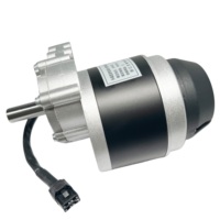 250W 350W 24V 75rpm 120rpm Motor DC Gear Brushed Kecepatan Rendah Poros Panjang dengan Rem Elektromagnetik untuk Peralatan Rumah Tangga Kipas Kapal