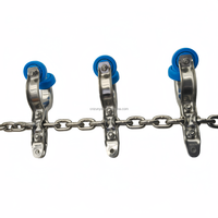 Chariot tubulaire robuste en acier inoxydable ZYPR pour ligne de production d'abattage de volailles avec chaîne tubulaire à manilles