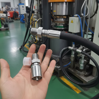 Fitting Hidrolik Ferrule Satu Bagian Baja Karbon Tekanan Tinggi NPTF Male, Fitting Selang Hidrolik, Adaptor Hidrolik 15611-RW