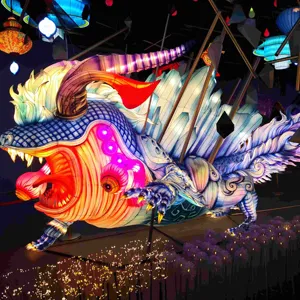High Quality Chinese New Year Decoration Animal Fish Lanterns Outdoor For Show