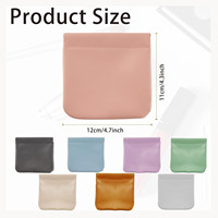 Pochette de maquillage étanche en cuir PU avec clip magnétique à fermeture automatique Mini sac de rangement de voyage sac à cosmétiques