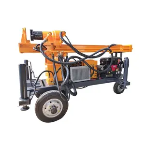 Mini top drive head hydraulic portable borehole water well drilling rig machine for water well