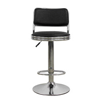 Tabouret de bar pivotant noir de luxe moderne, mobilier commercial pour café et bar à vin à domicile, structure métallique réglable, utilisation en cuisine, certifié SGS