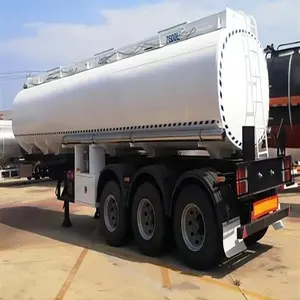 GJ 3Axle 42000 45000Liters Aluminum Carbon Steel Water Oil Tank Truck Trailer Stainless Citerne Liquid Fuel Tanker Semi Trailer