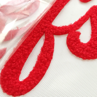 Patchs thermocollants en chenille moelleuse à lettres découpées au laser, grand format, pour vêtements et t-shirts, motif religieux personnalisé 2026
