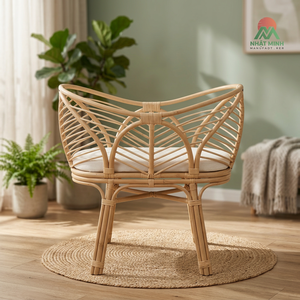 Cuna de Ratán Nhat Minh, Diseño Tropical, Color Natural, Muebles Infantiles - Product Image 3