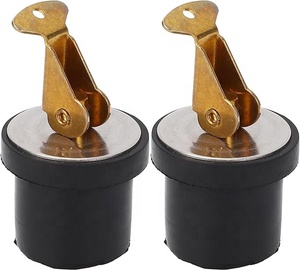 Marine Brass Deck Compression Drain Plug Screw 1/2 Inch With Rubber Twist-Turn Plugs Ship <b>Yacht</b> Boat Hardware Snap Handle Drain - Product Image 4