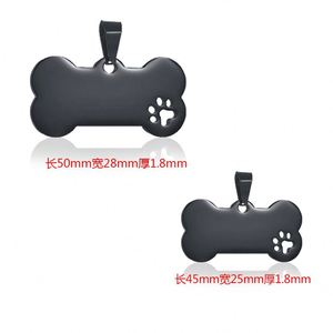 Plaques d'identification personnalisées anti-perte pour chiens et chats en acier inoxydable gravées sur mesure, breloques de collier, accessoires. - Product Image 5