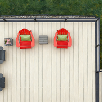 Revêtement de sol extérieur moderne carré résistant aux UV pour terrasse, jardin, sous-sol, en PVC stratifié solide pour usage extérieur et parcs