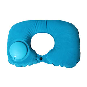 Oreillers de voyage portables écologiques à prix avantageux, logo personnalisé, siège de <span class=keywords><strong>voiture</strong></span>, gonflables à l'air, floqués, en forme de U, légers, auto - Product Image 1