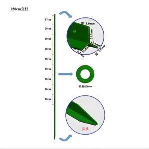 <span class=keywords><strong>Poteau</strong></span> de clôture en forme de Y, en forme d'étoile, avec revêtement vert, en acier galvanisé haute résistance moderne, hauteur de 6 pieds, adapté aux clôtures - Product Image 6