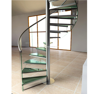 <span class=keywords><strong>Escalier</strong></span> en <span class=keywords><strong>colimaçon</strong></span> de <span class=keywords><strong>style</strong></span> <span class=keywords><strong>industriel</strong></span> Prima avec garde-corps en verre, structure en acier noir durable pour cuisine, hall, hôtel, loft, intérieur - Product Image 3