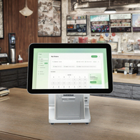 Terminal de point de vente tout-en-un avec système Android, logiciel de point de vente intelligent 15,6 pouces 15 pouces, caisse enregistreuse, kiosque, machine de point de vente avec imprimante 58 mm