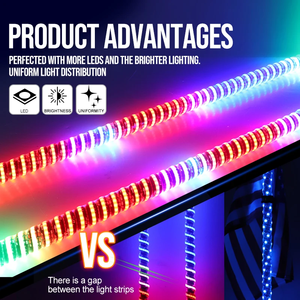 New 3ft 4ft 5ft đuổi theo RGB app-kiểm soát roi ánh sáng với COB LED sáng mạnh UTV ATV roi ăng ten cờ cực ánh sáng - Product Image 5