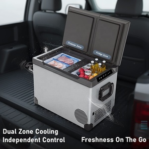 Réfrigérateurs-congélateurs de voiture à double zone personnalisés, 12V 220V, compresseur électrique, réfrigérateur portable avec batterie - Product Image 2