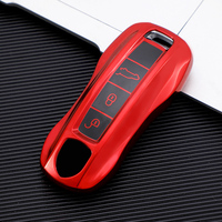 Coque accessoire de couverture de clé de voiture en TPU souple de qualité supérieure pour Porsche Macan 718 Cayenne Paramela 911 avec porte-clés sac porte-clés