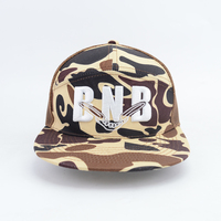 Casquette personnalisée de haute qualité 6 Panel 3d Puff Embroidery Patch Logo Snapback Casquette de camionneur de camouflage Old School Casquette de baseball en maille