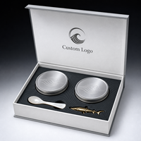 Caja de Regalo de Lujo con Logotipo Personalizado para Caviar Negro, Caja de Presentación de Alimentos Vacía de Cartón Rígido, Fabricante Mayorista