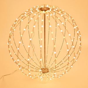 <b>LED</b> Iron Ball Hanging Lantern, <b>Tree</b> <b>Light</b> Ornament for Indoor Outdoor Garden Street Wedding Landscape Decor - Product Image 4