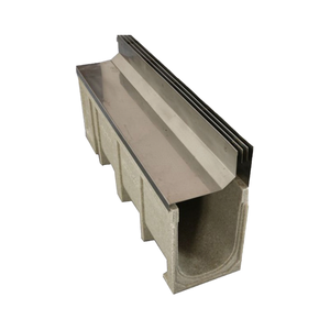 Caniveaux de drainage des eaux pluviales en béton polymère de type U, caniveaux de drainage en béton de résine, caniveaux de drainage pour parkings - Product Image 4