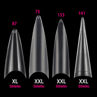 500 pièces/boîte ongles pointe Gel demi-couverture Stiletto boîte français faux pour doux longue presse acrylique sur clair naturel Art Point ongles conseils