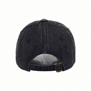 Casquettes de baseball personnalisées en gros, style denim bleu clair, broderie 3D, unisexe, pour enfants, avec boucle métallique - Product Image 5