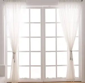 JIUANG Textiles Solid Home Curtain Light Window Curtains Polyester Sheer Curtains For The Living Room