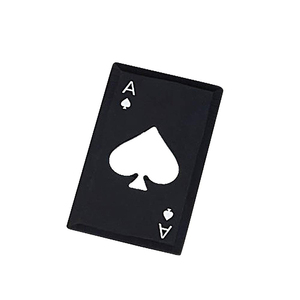 Wholesale Online Hot Sale Black Poker Card Spades Beer Bottle Opener Personalized Stainless Steel <b>Bar</b> <b>Tool</b> - Product Image 1