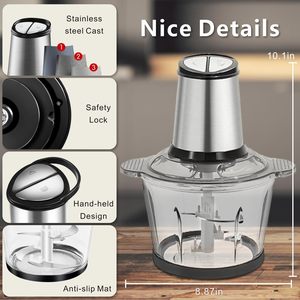 New Design 3l 5l Wholesale Price Household <b>Small</b> Meat Chopper Food Stainless Steel 4 Blade Electric Meat Grinders for Sale - Product Image 5