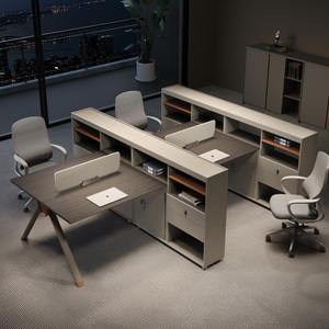 Hiện đại Máy Trạm Đồ nội thất văn phòng nội thất văn phòng thiết kế hiện đại bàn văn phòng PC đồ nội thất văn phòng bàn và ghế Bộ - Product Image 2